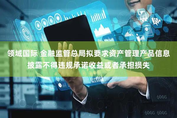 领域国际 金融监管总局拟要求资产管理产品信息披露不得违规承诺收益或者承担损失